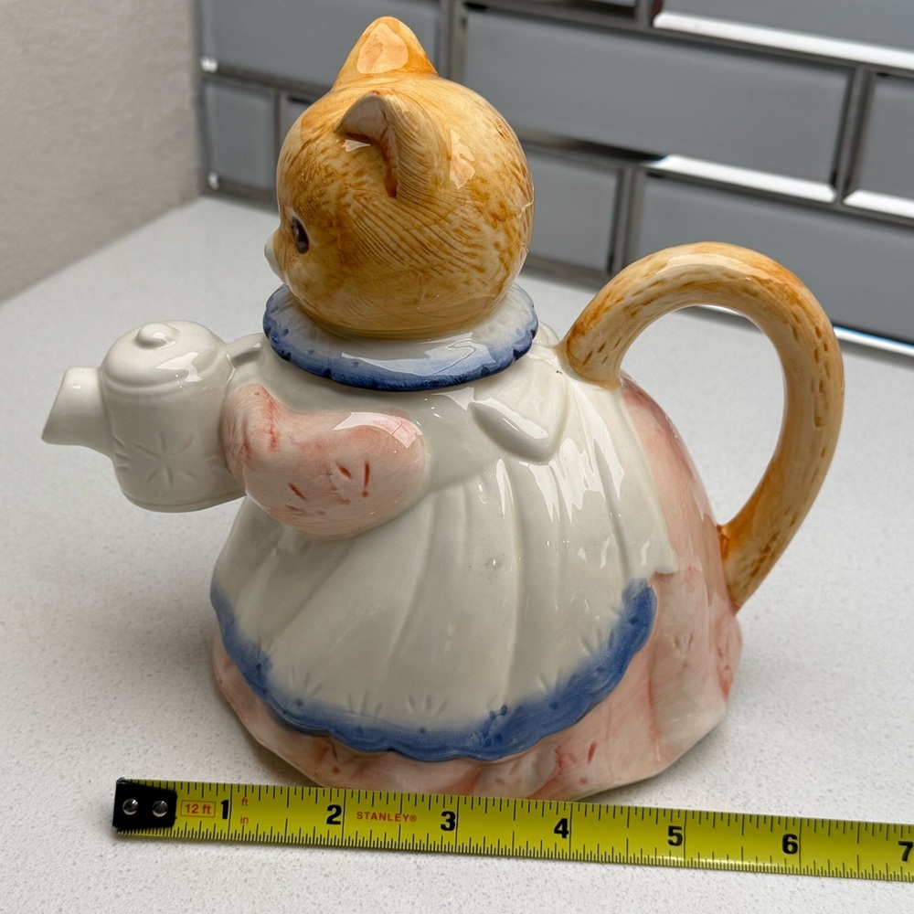 Vintage Takahashi Figural Cat Teapot 90s Kitten Ceramic - Picture 16 of 17